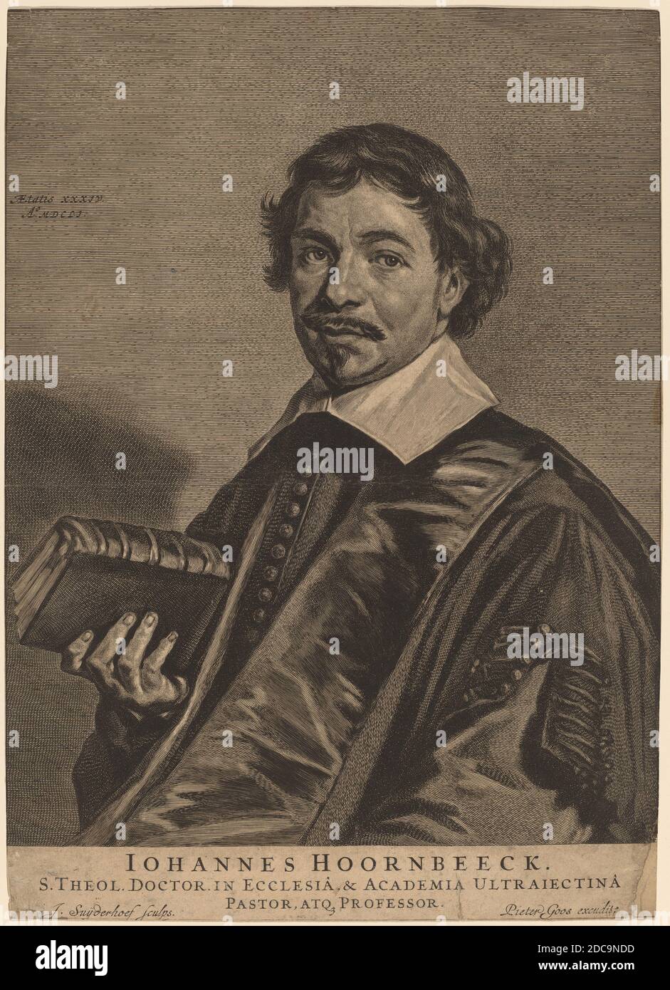 Jonas Suyderhoff, (artista), olandese, c.. 1613 - 1686, Johannes Hoornbeeck, incisione Foto Stock