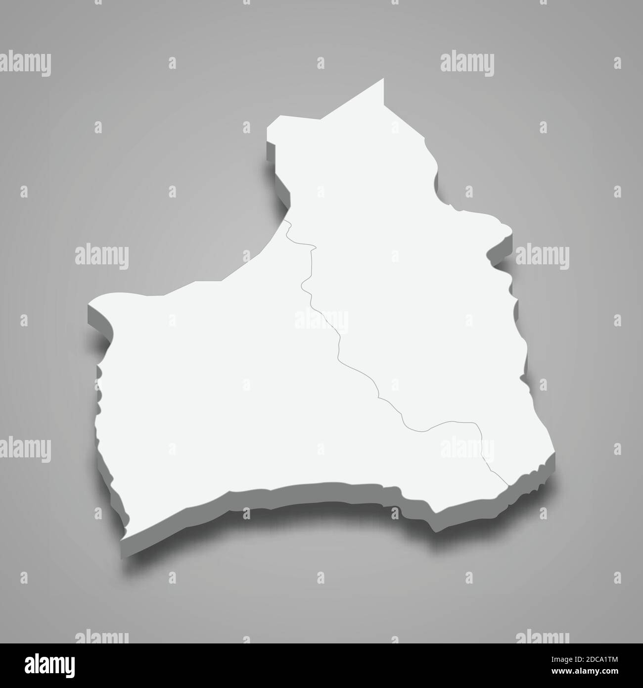 La mappa isometrica 3d di Arica e Parinacota è una regione del Cile, illustrazione vettoriale Illustrazione Vettoriale