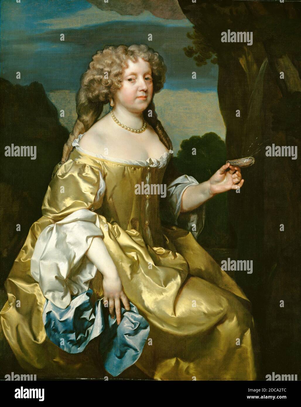 Gerard Soest, (pittore), olandese, c. 1601/1602 - 1681, Lady Borlase, c. 1672/1675, olio su tela, totale: 127 x 103.2 cm (50 x 40 5/8 pollici), incorniciato: 142.9 x 119.7 cm (56 1/4 x 47 1/8 pollici Foto Stock