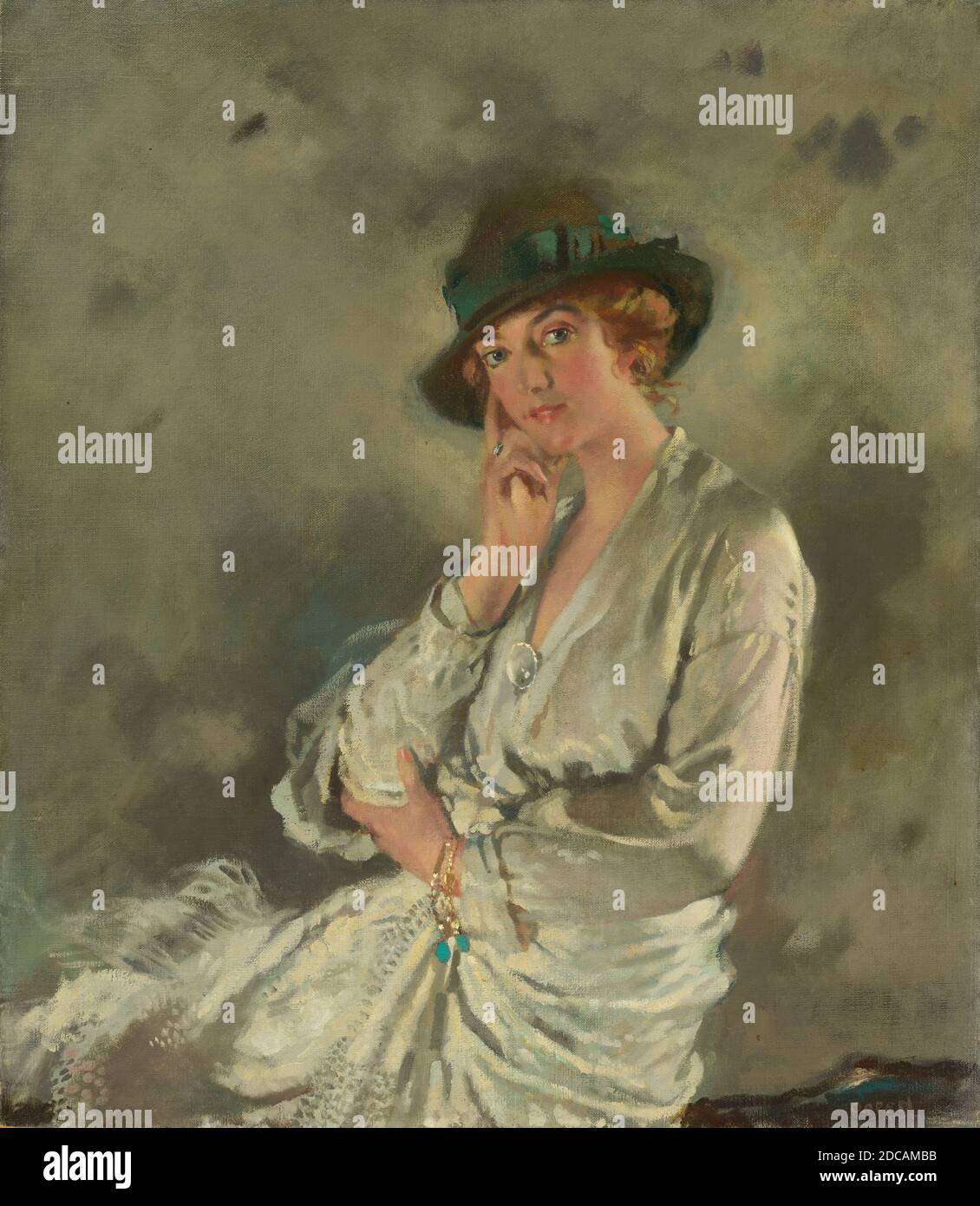 Sir William Orpen, (artista), irlandese, 1878 - 1931, Sig.ra Charles S. Carstairs, 1914, olio su tela, totale: 99.7 x 87 cm (39 1/4 x 34 1/4 pollici), incorniciato: 119.4 x 107.3 x 7 cm (47 x 42 1/4 x 2 3/4 pollici Foto Stock