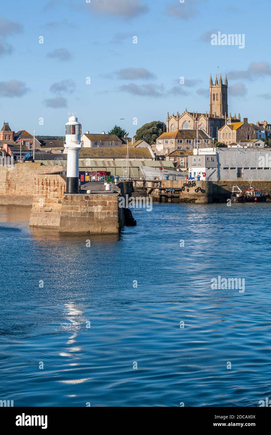 porto di penzance e fronte mare; cornovaglia Foto Stock