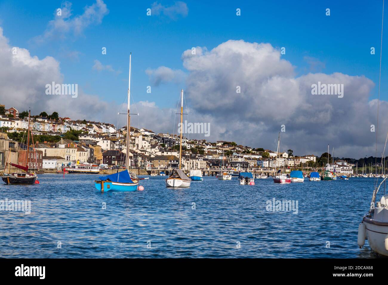 Barche; Falmouth; Cornovaglia; Regno Unito Foto Stock