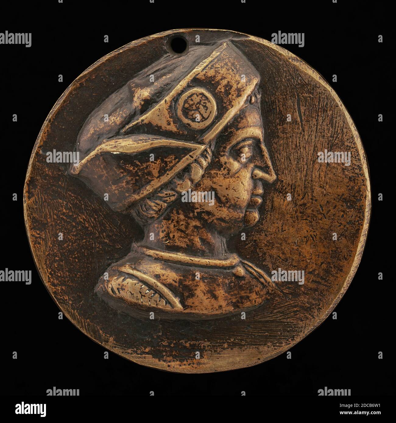 XVI secolo, (artista), Ritratto di un uomo, c.. 1500, bronzo, totale (diametro): 4.46 cm (1 3/4 in.), peso lordo: 43.02 gr (0.095 lb Foto Stock