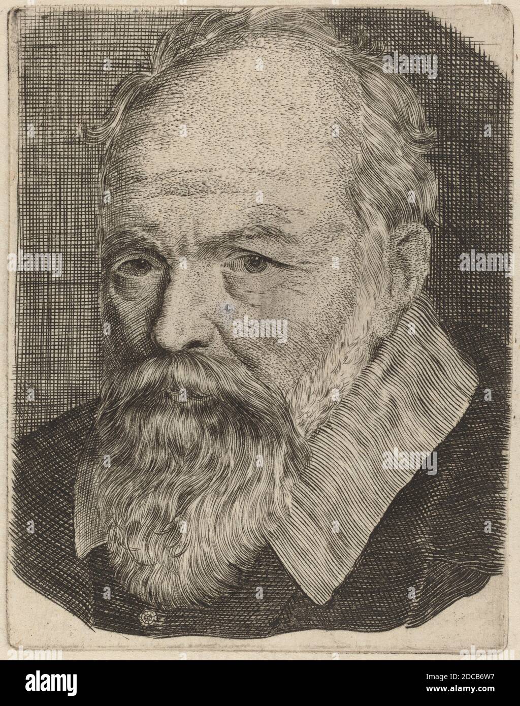 Stefano della Bella, (artista), Fiorentino, 1610 - 1664, Ritratto di un uomo, Quadreria Medicea, vol.3 (1986.50.11-108), (serie), incisione su carta Foto Stock