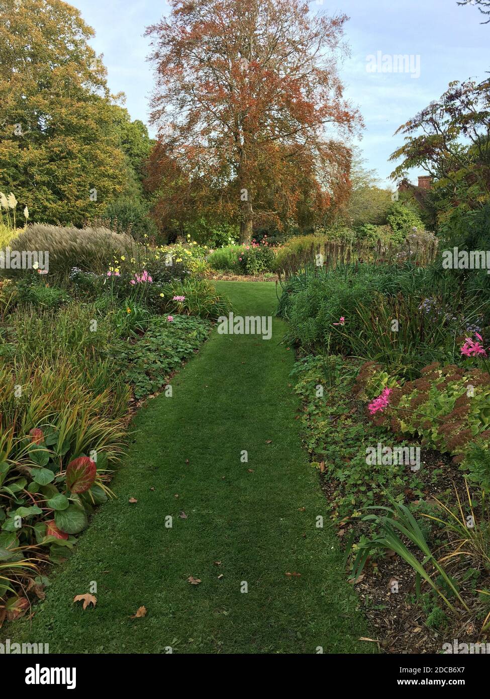 Exbury Gardens, Hampshire nel mese di ottobre 2020 Foto Stock