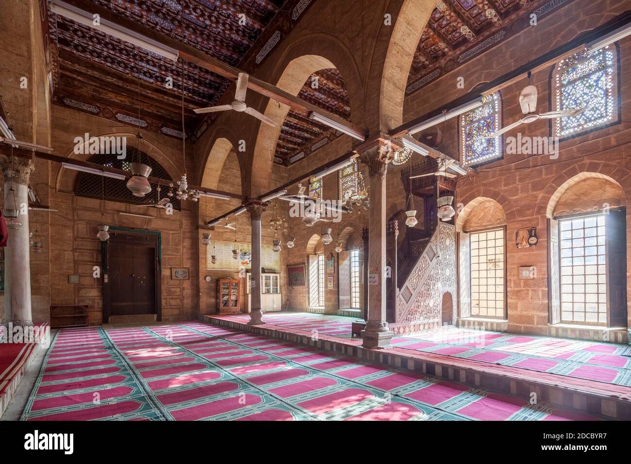 madrasa e sala di preghiera, complesso di al-Ashraf Barsbay, il Cairo, Egitto Foto Stock