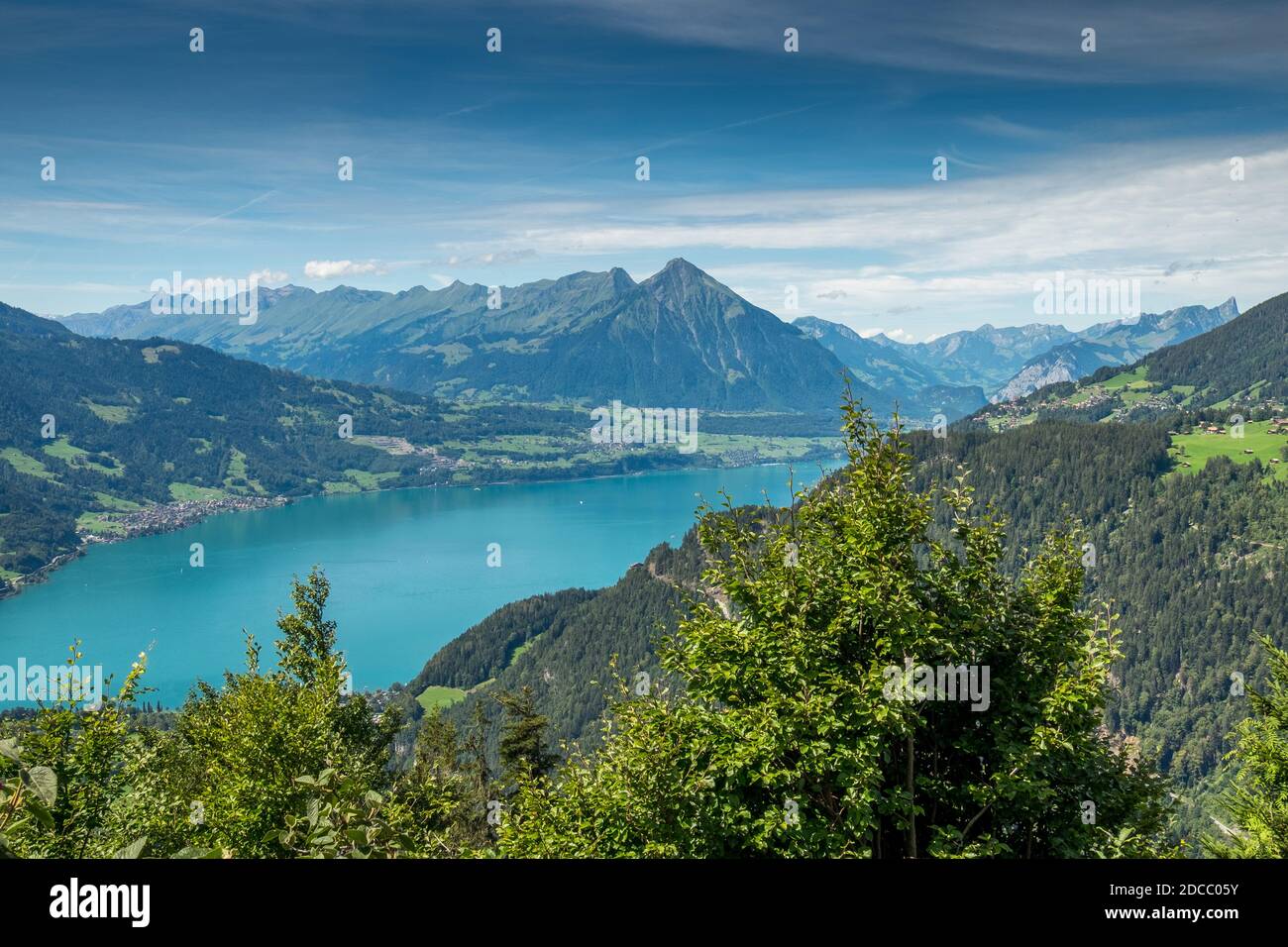 Vista panoramica sulle Alpi svizzere, a Interlaken, Svizzera Foto Stock