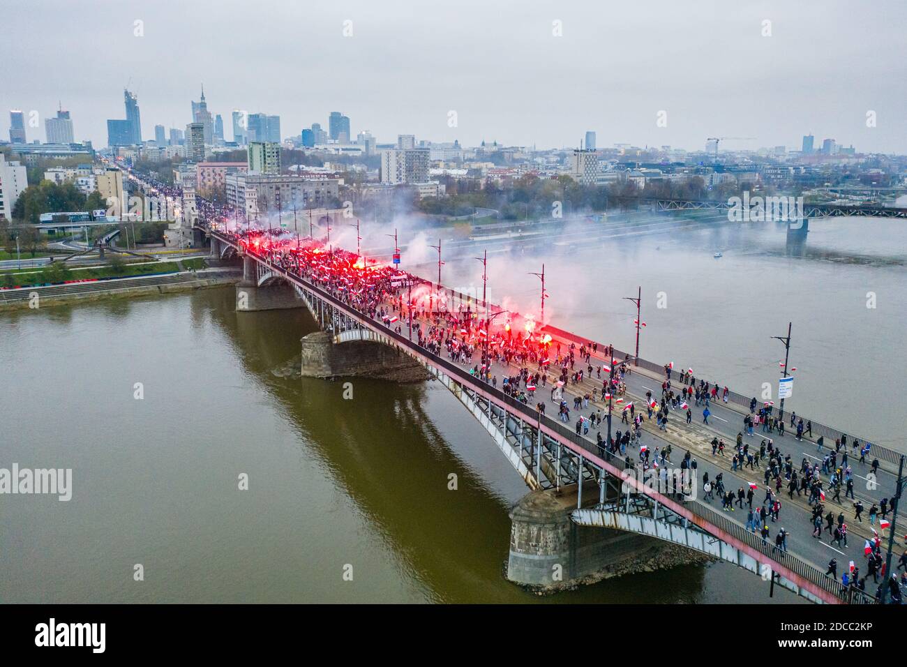 Varsavia, Polonia - Ottobre 30 2020: Celebrazione della Giornata Nazionale dell'Indipendenza Foto Stock
