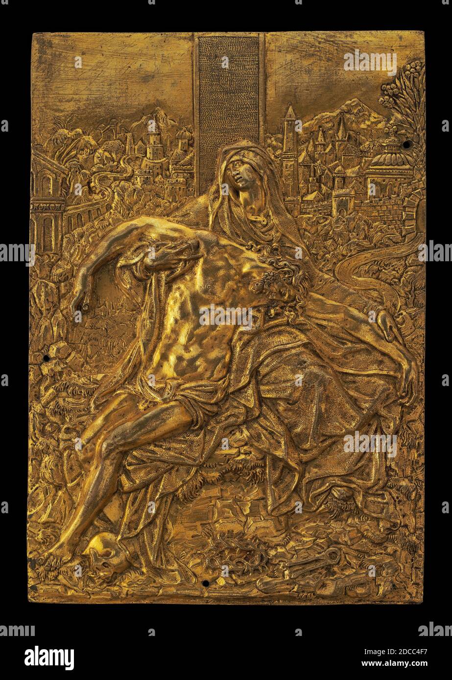 Sud tedesco 16 ° secolo, (scultore), Pietà, c.. 1580, bronzo, totale: 18.5 x 12.8 cm (7 5/16 x 5 1/16 pollici Foto Stock