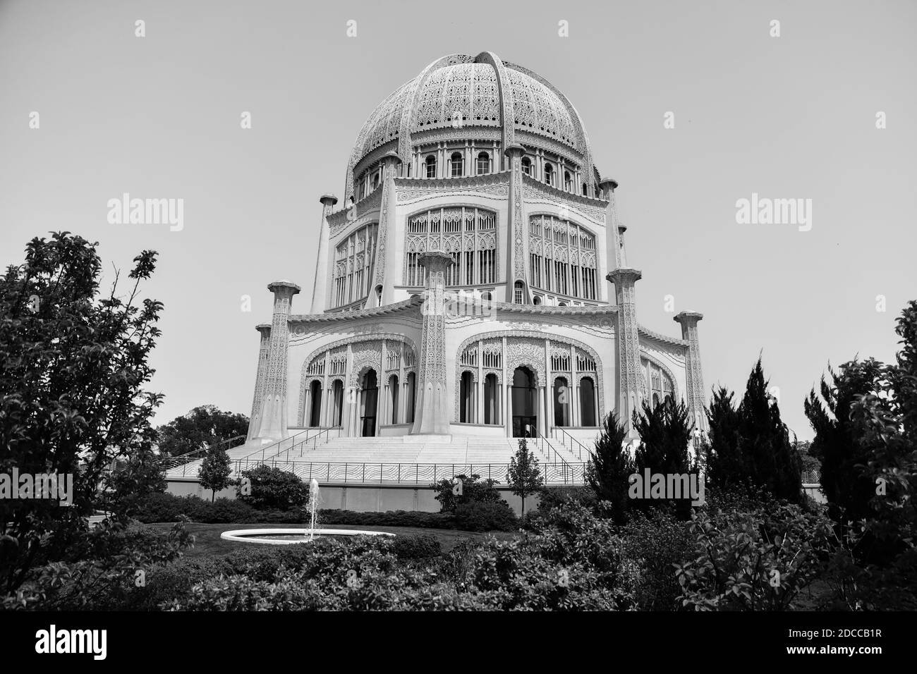 Vintage e classico ornato design architettonico del tempio religioso Foto Stock