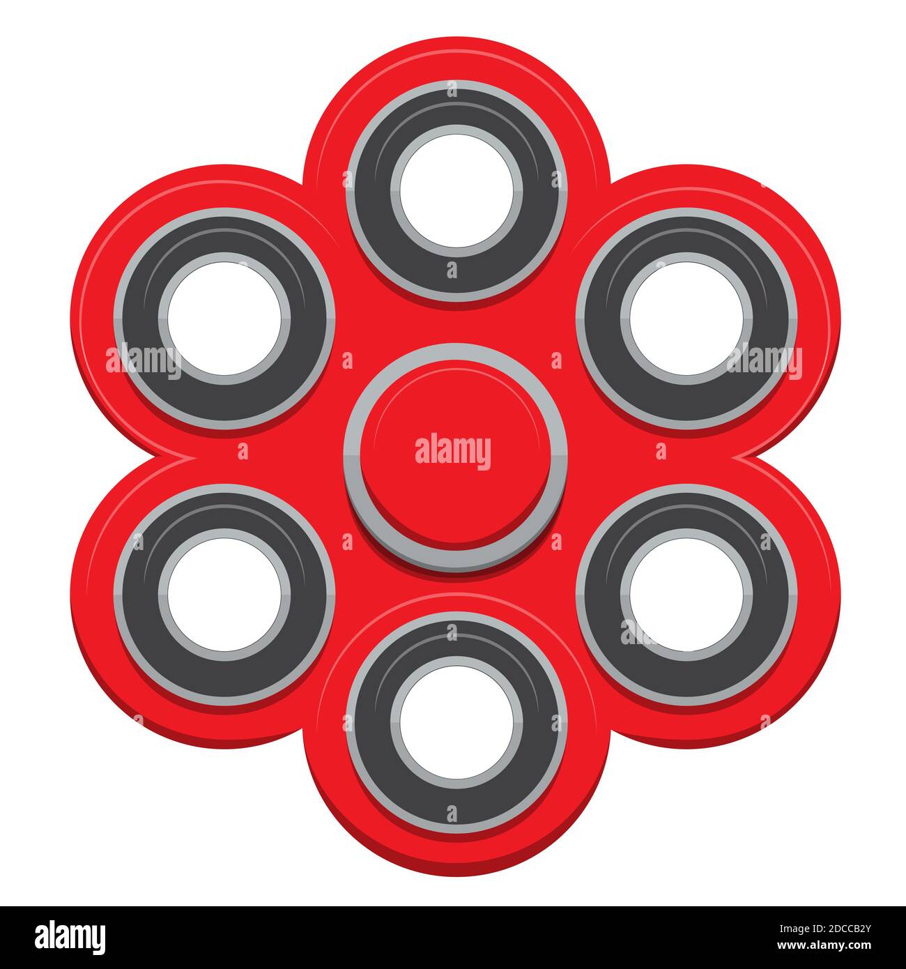 Spinner. Nuovo popolare giocattolo anti-stress. Illustrazione. Foto Stock
