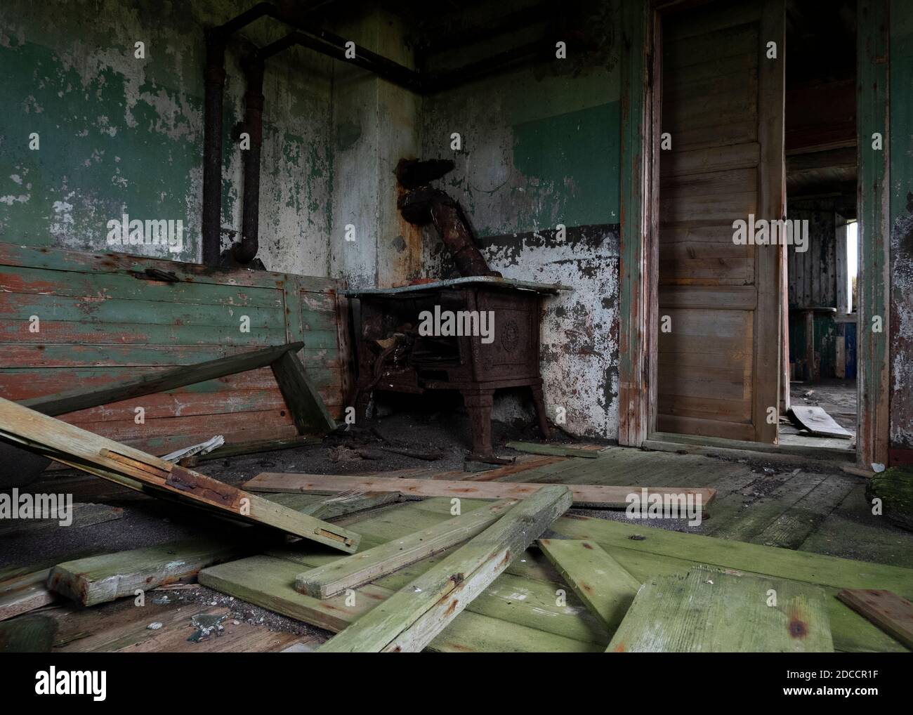 Casa abbandonata in Islanda Foto Stock