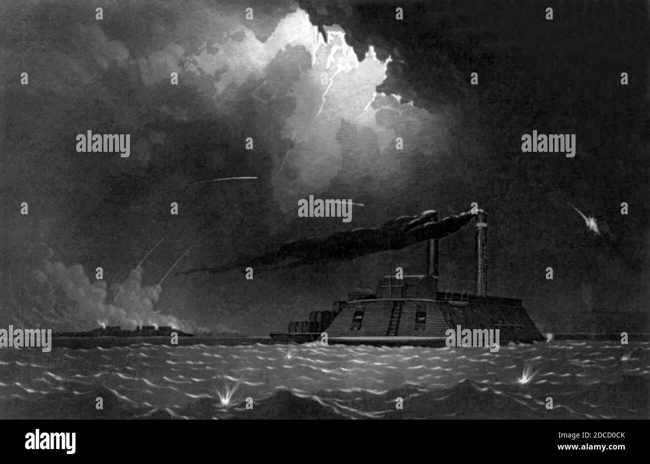 Battle of Island numero Ten, 1862 Foto Stock