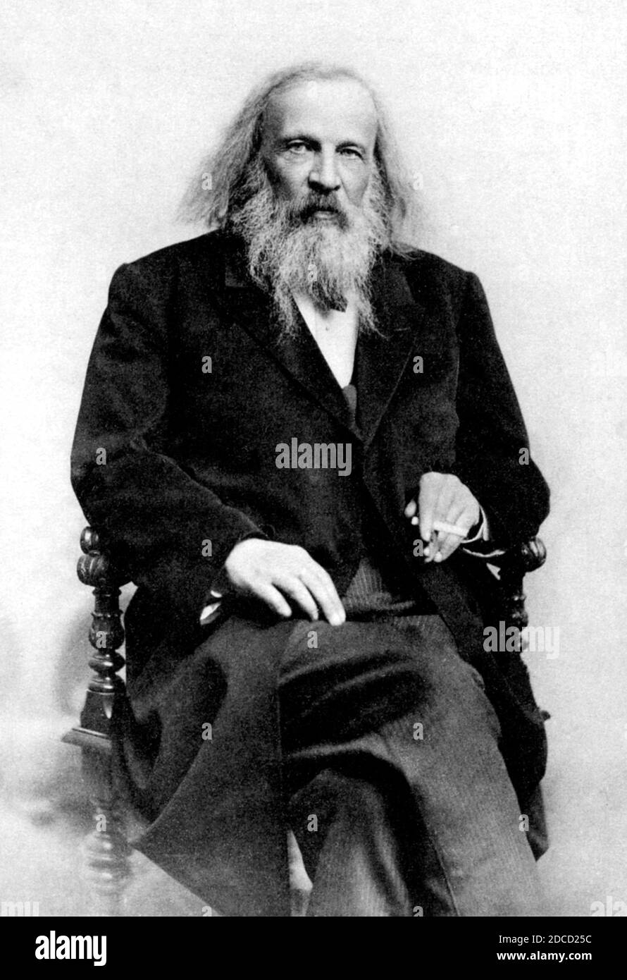 Dmitri Mendeleev, chimico russo Foto Stock