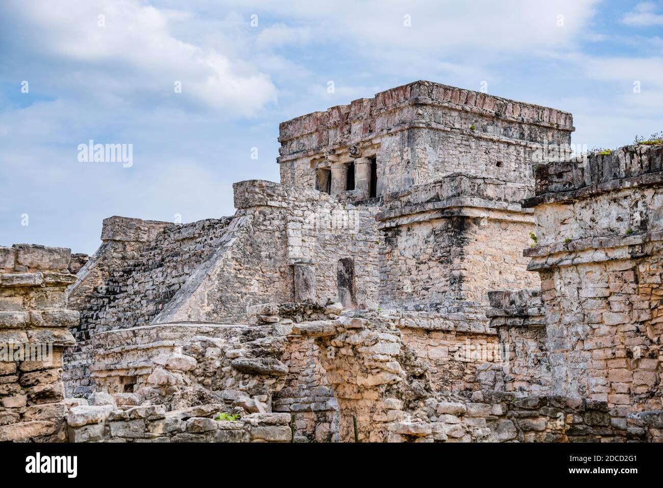 Rovine di Tulum, Riviera Maya Mexixo. Foto Stock