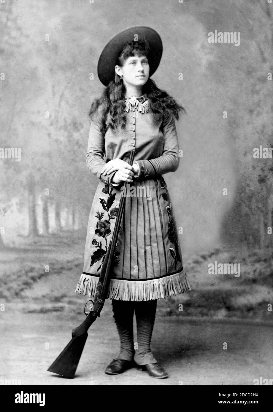 Annie Oakley, eroe folcloristico americano Foto Stock