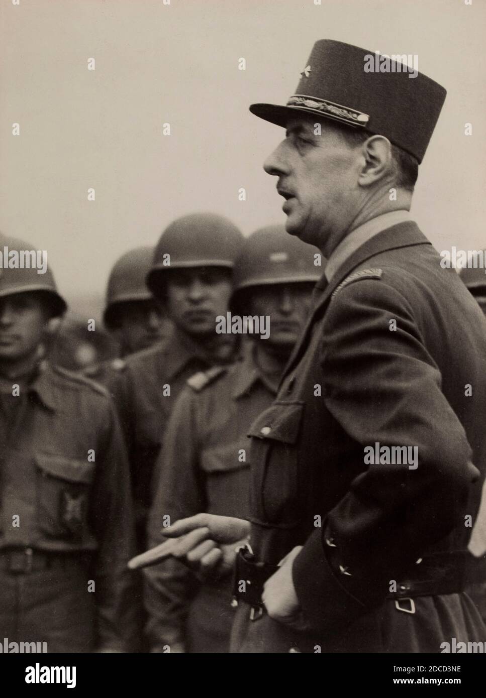 Charles De Gaulle, ufficiale e statista francese Foto Stock