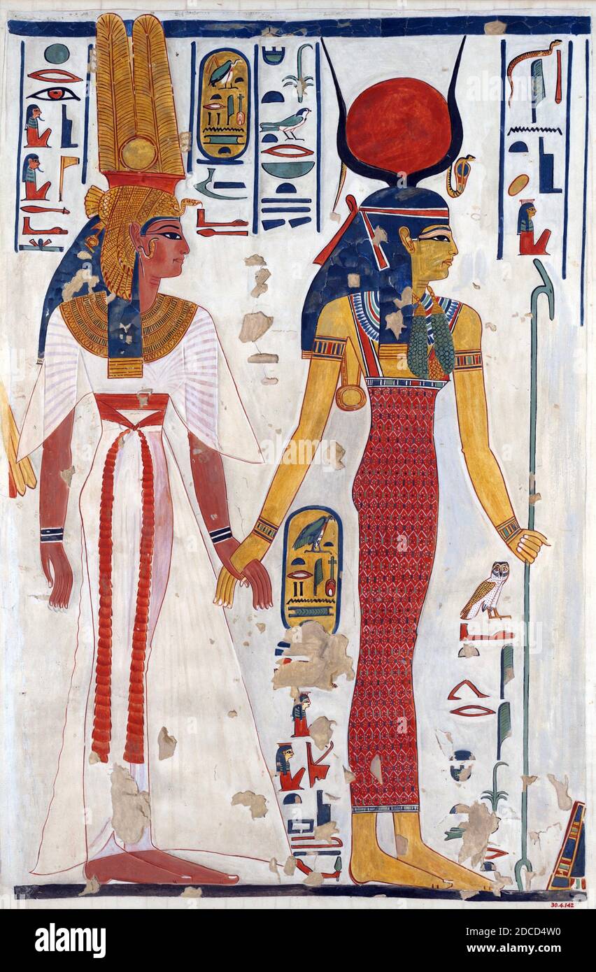 La regina Nefertari è guidata da Isis Foto Stock