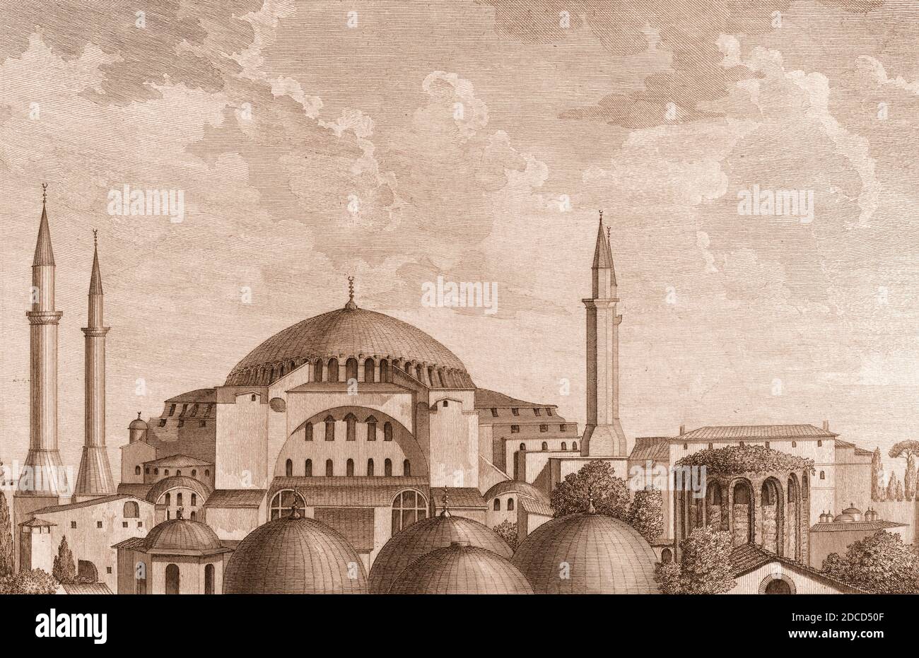 Hagia Sophia, Istanbul, Turchia, 1799 Foto Stock