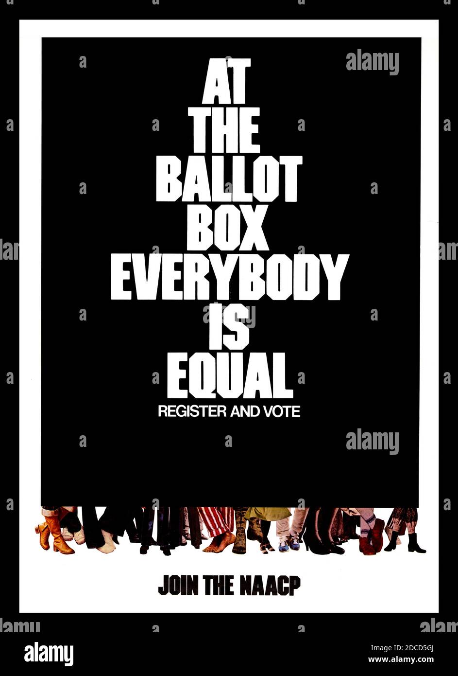 Al voto Box, tutti sono uguali Foto Stock