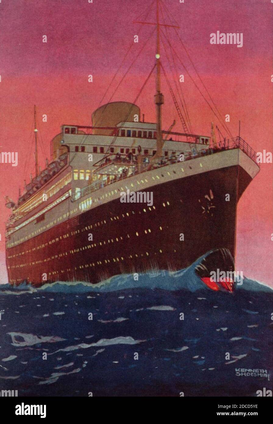 Nesth-shoesmith-the-liner-alcantara-at-SEA-1928. Foto Stock