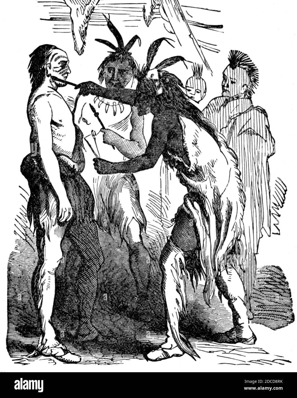 Daniel Boone adottato in Shawnee Tribe, 1778 Foto Stock