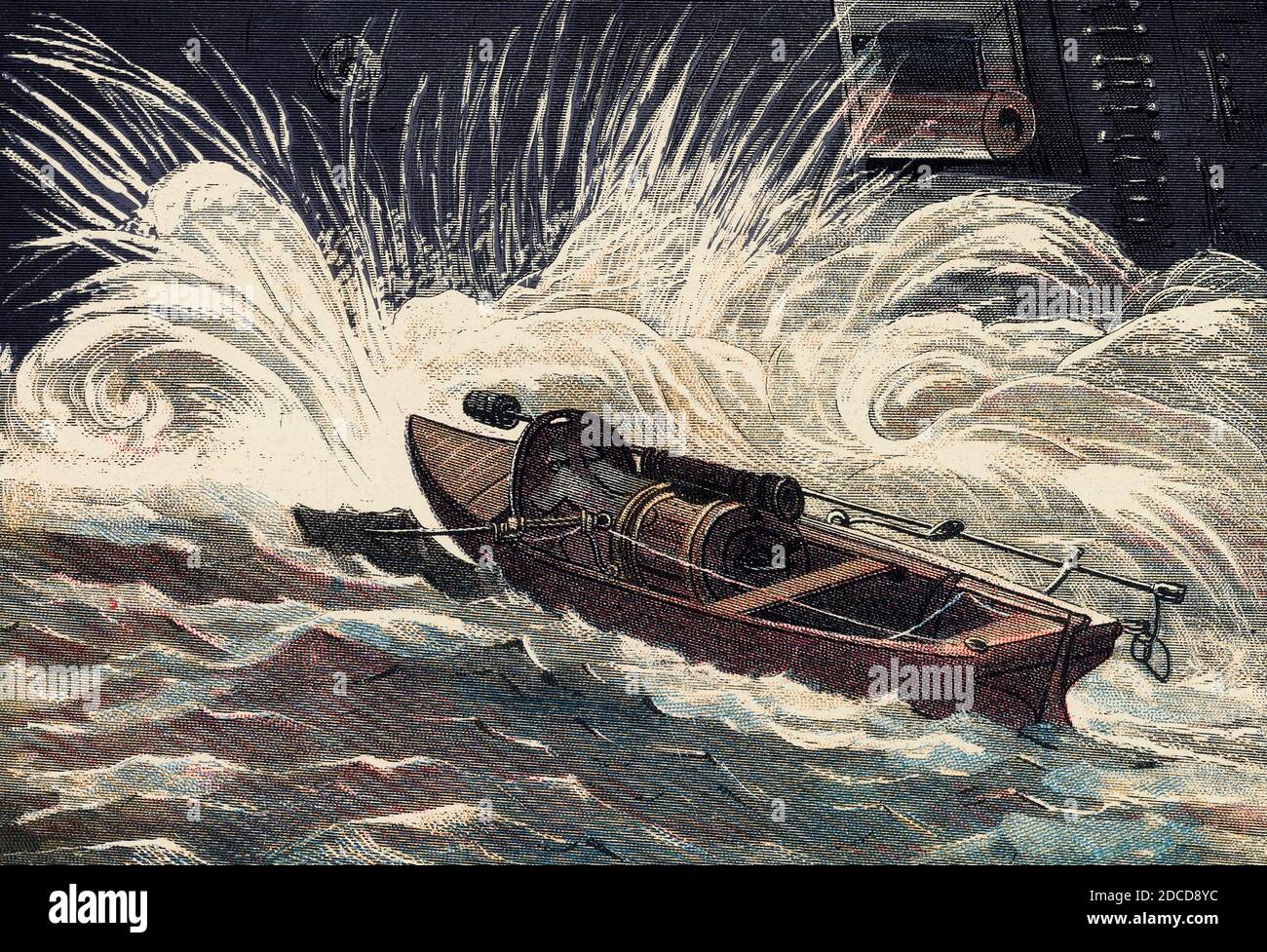 Barca a siluro, 1884 Foto Stock