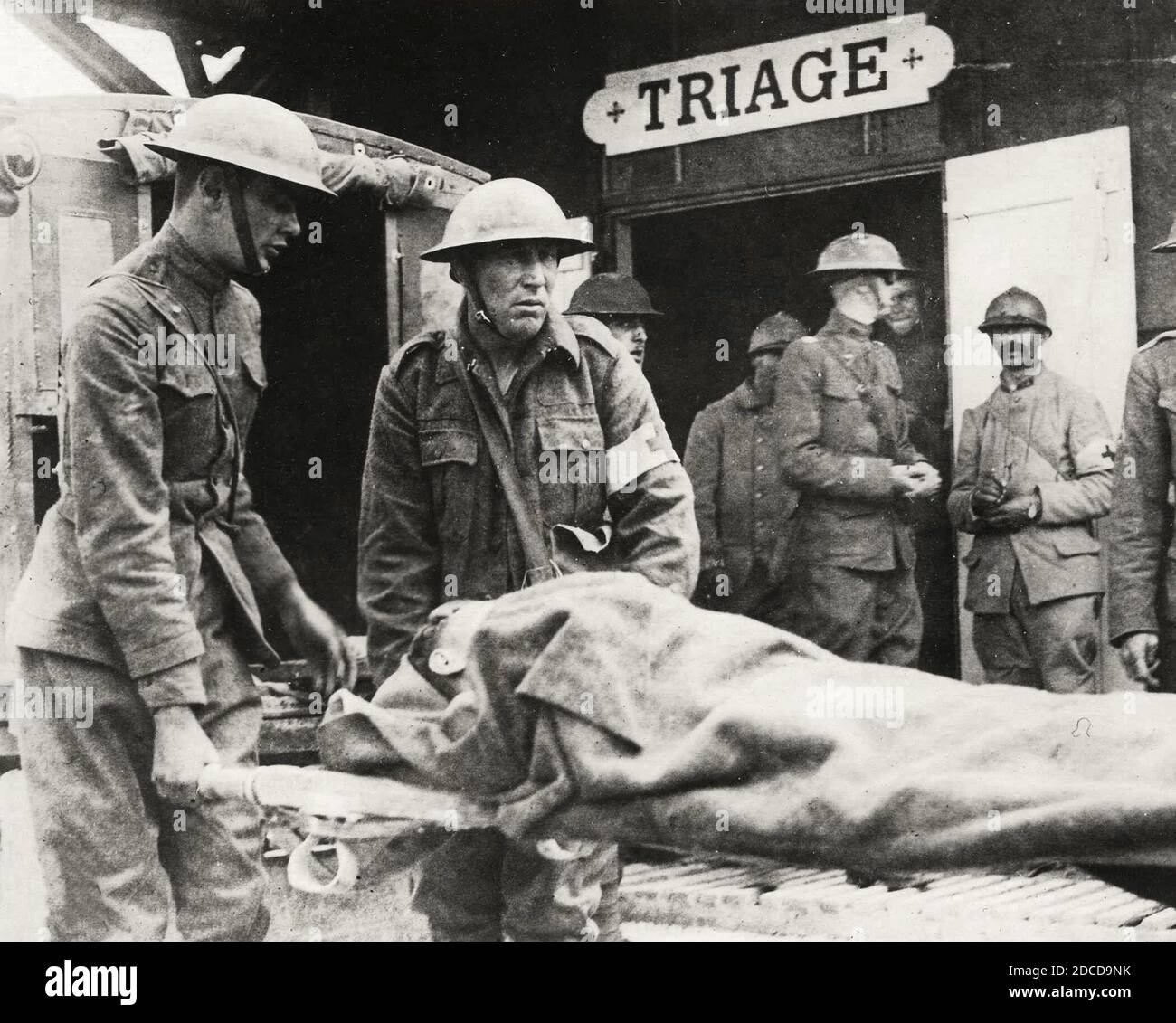Triage Station, Francia, prima guerra mondiale Foto Stock