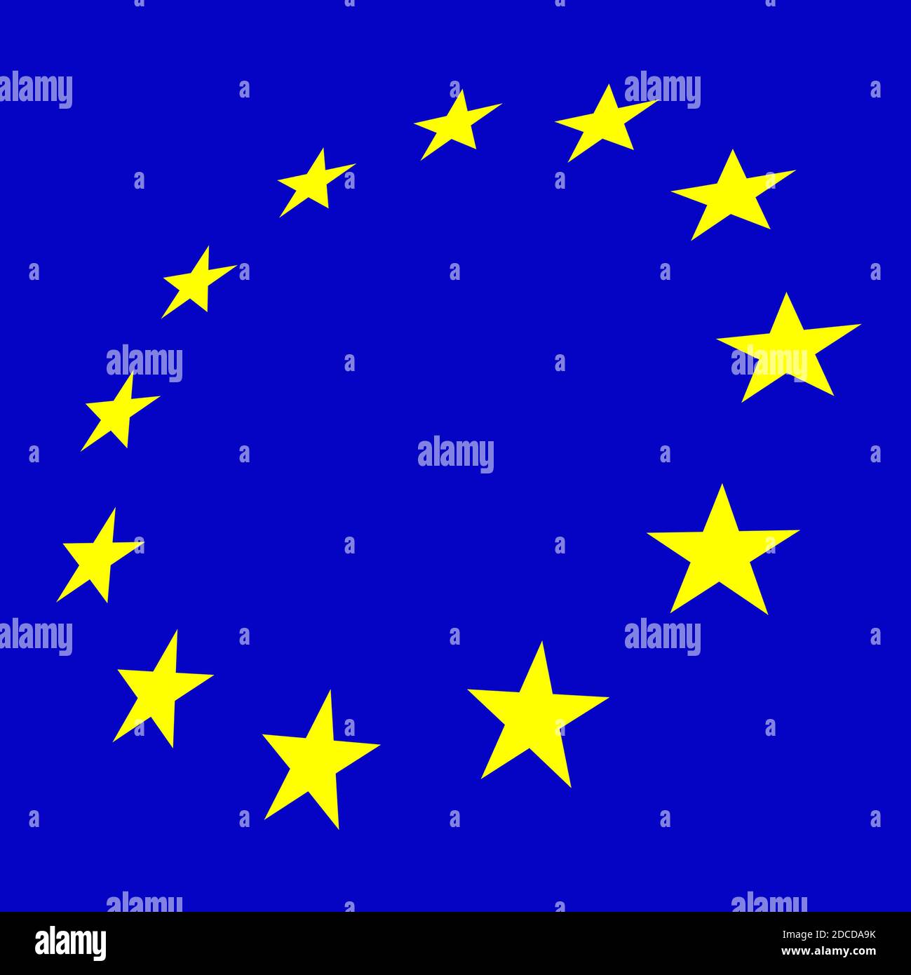 Immagine di sfondo blu bandiera europea Foto Stock