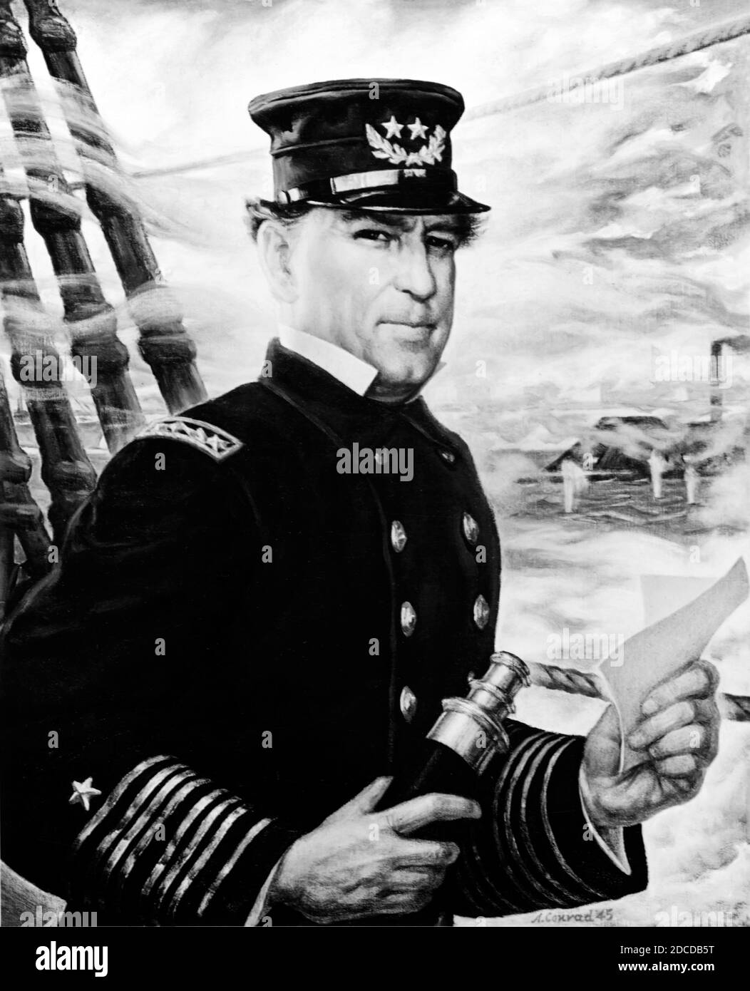 David Farragut, eroe navale americano Foto Stock