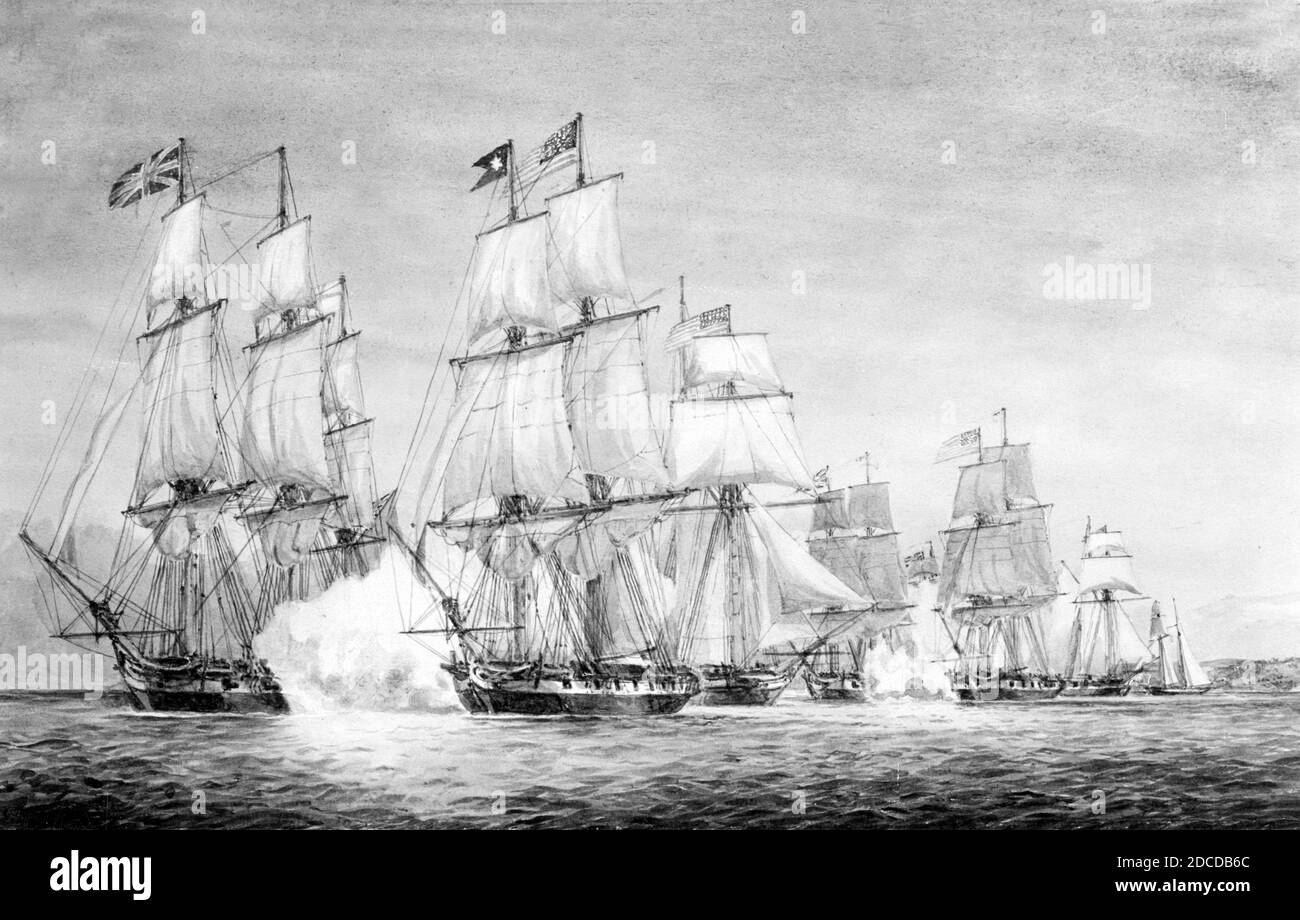 Guerra del 1812, Battaglia del lago Erie, 1813 Foto Stock