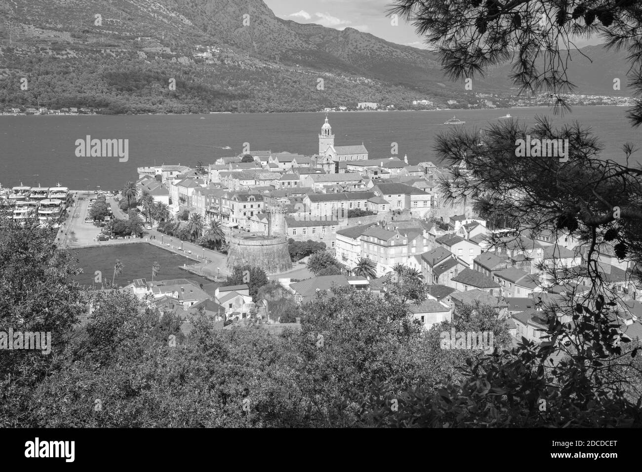 Croazia - La vecchia città di Korcula. Foto Stock