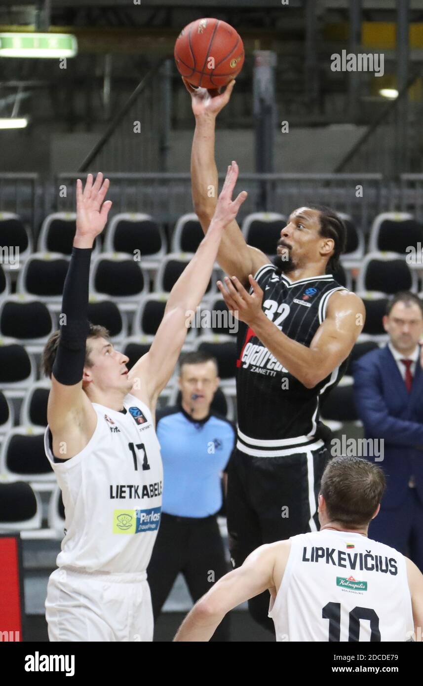 Segafredo Arena, Bologna, 20 Nov 2020, vince Hunter di Virtus Segafredo Bologna durante Virtus Bologna vs Lietkabelis, Basketball Eurocup Championship - Foto Michele Nucci / LM Credit: Ettore Griffoni/Alamy Live News Foto Stock