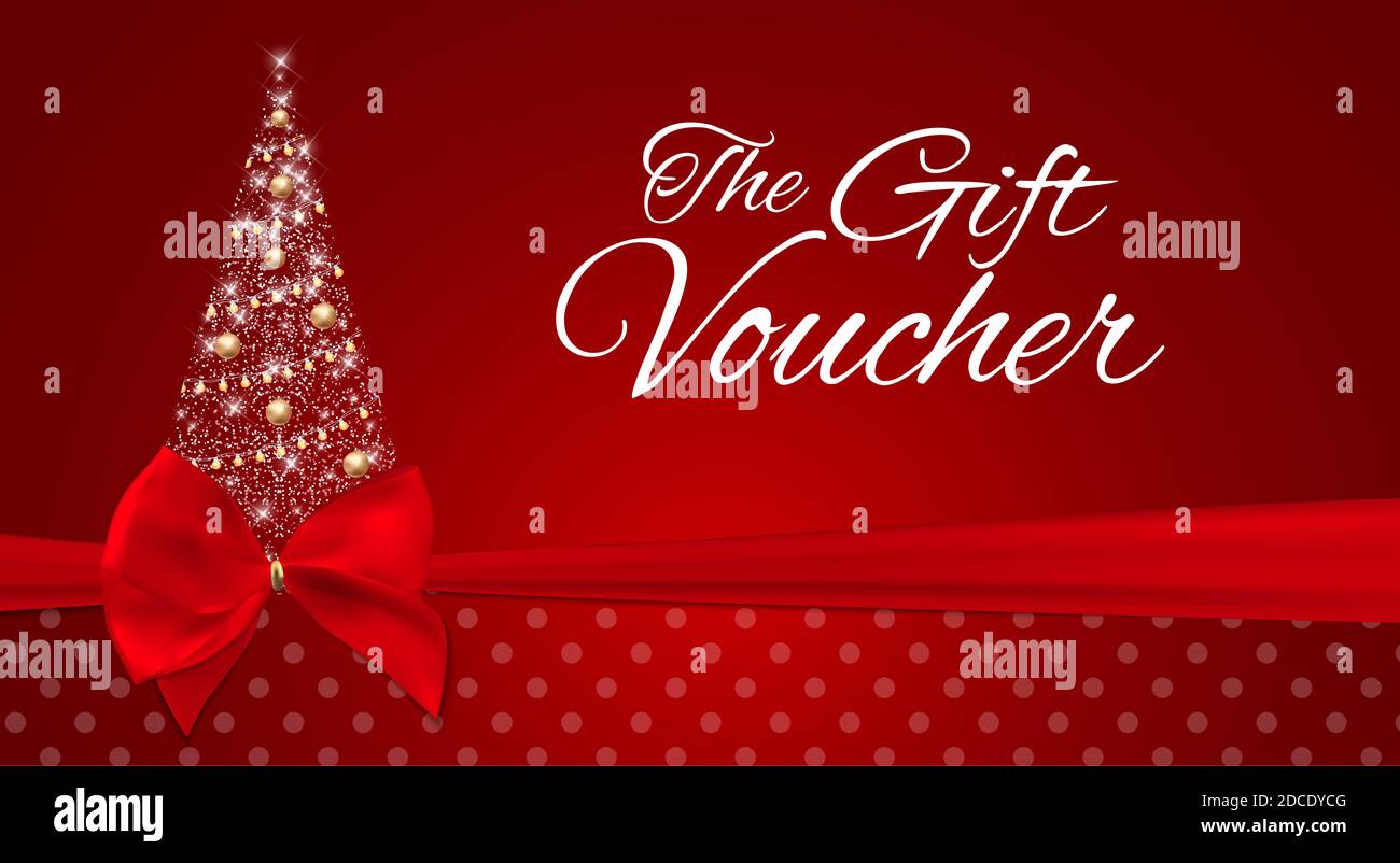 Voucher regalo di Natale e Capodanno, illustrazione del modello di buoni  sconto Foto stock - Alamy