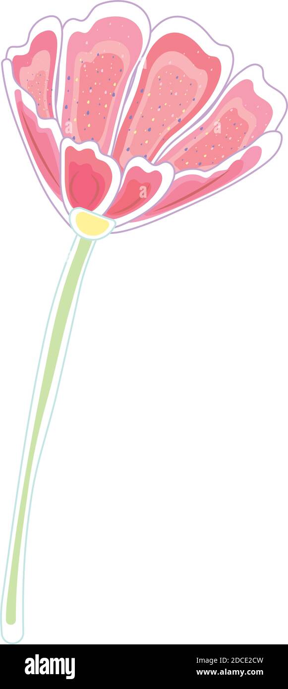Fiore in tecnica acquerello Illustrazione Vettoriale