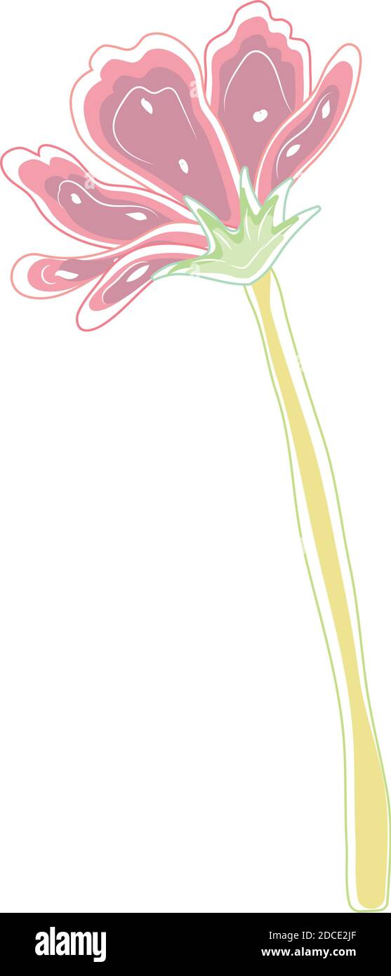 Fiore in tecnica acquerello Illustrazione Vettoriale