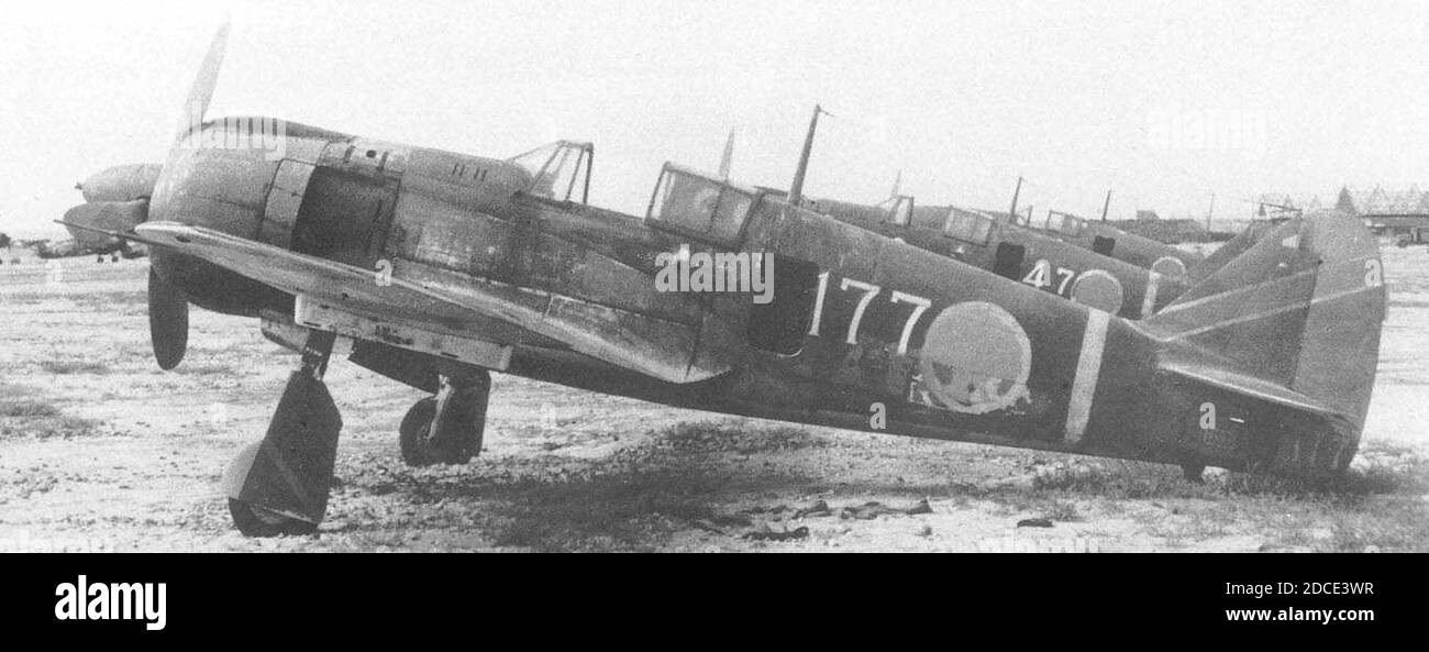 Kawasaki Ki-100-i-Ko Army Fighter tipo 5 Mark 1a della 59a Sentai 2 ° Chutai nell'agosto 1945 in Giappone. Foto Stock