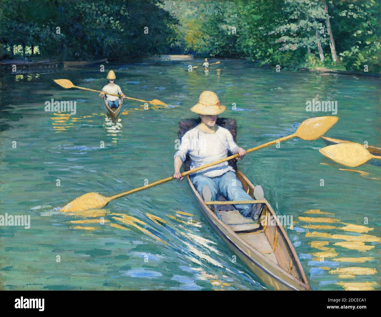 Gustave Caillebotte, (artista), francese, 1848 - 1894, skiffs, 1877, olio su tela, totale: 88.9 x 116.2 cm (35 x 45 3/4 pollici), incorniciato: 118.7 x 146 x 11.4 cm (46 3/4 x 57 1/2 x 4 1/2 pollici Foto Stock