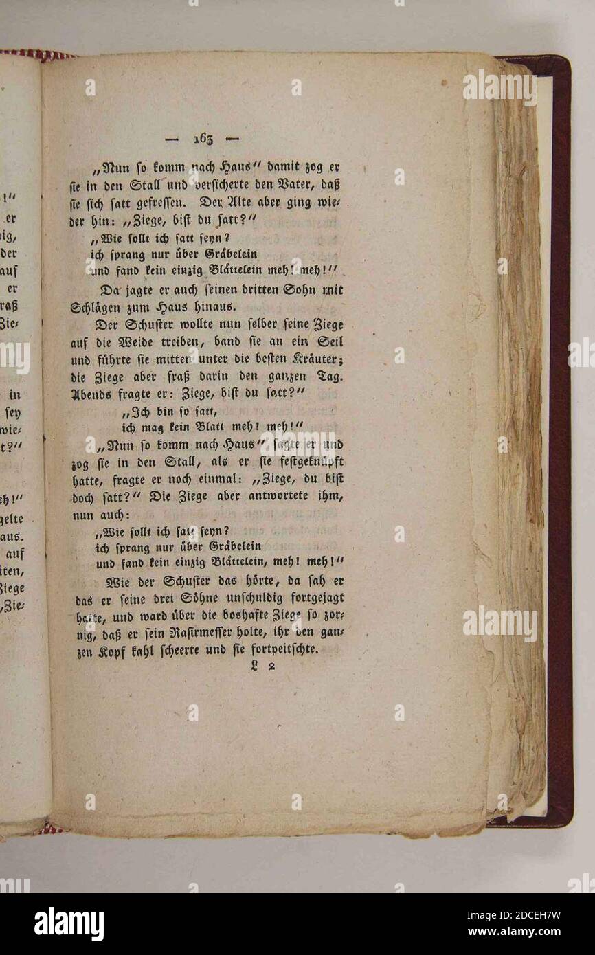 Kinder und Hausmärchen (Grimm) 1812 i 163. Foto Stock