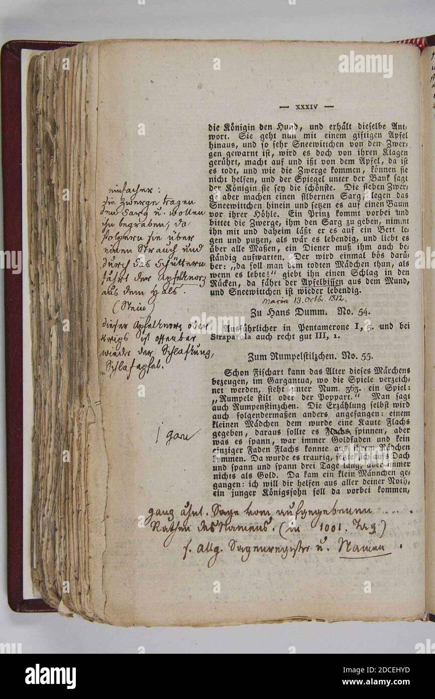 Kinder und Hausmärchen (Grimm) 1812 i 422. Foto Stock