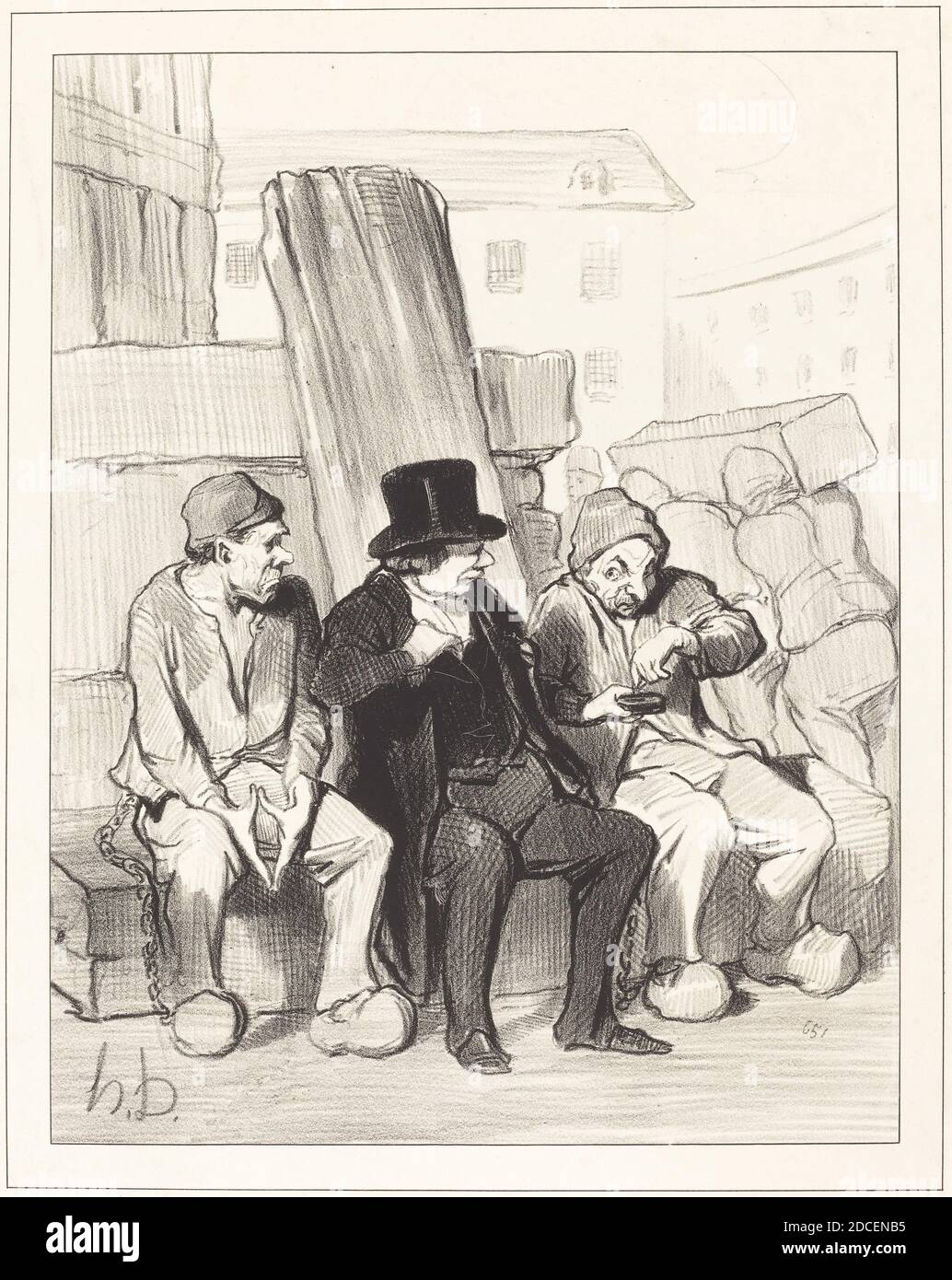 Honoré Daumier, (artista), francese, 1808 - 1879, ainsi donc, mon ami, a vingt-deux ans..., Les Philantropi du jour: pl.12, (serie), 1844, litografia Foto Stock