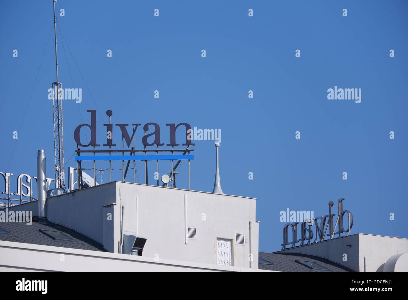 Il logo di Divan Luxury Hotels in Turchia Foto Stock