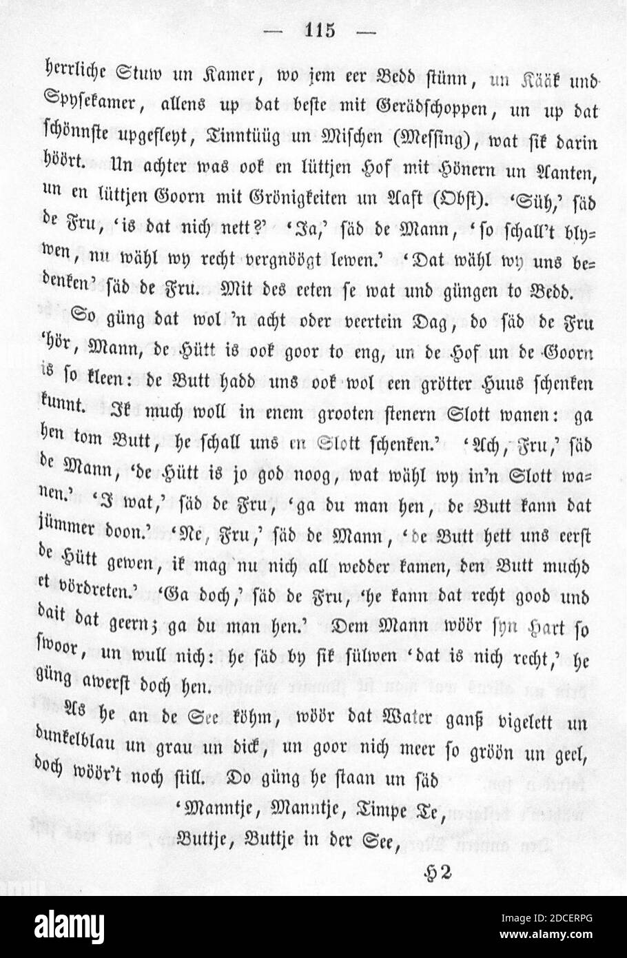 Kinder und Hausmärchen (Grimm) 1850 i 115. Foto Stock