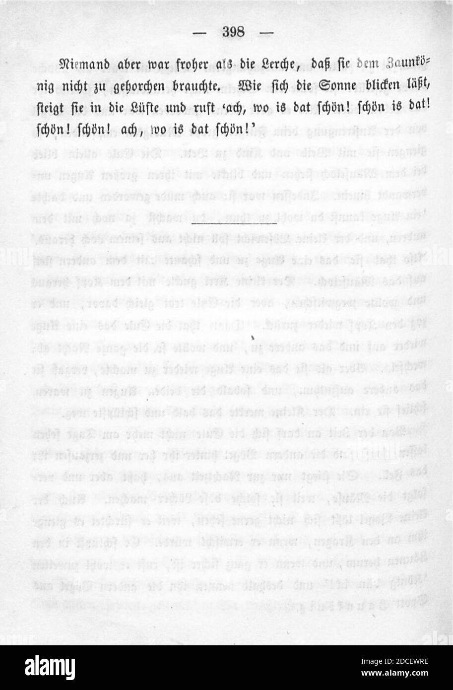 Kinder und Hausmärchen (Grimm) 1850 II 398. Foto Stock