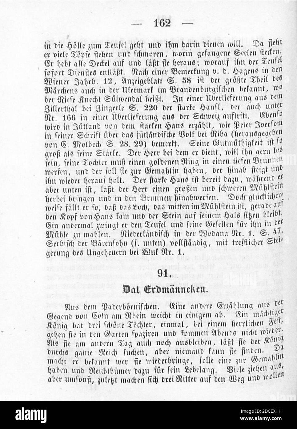 Kinder und Hausmärchen (Grimm) 1856 III 162. Foto Stock