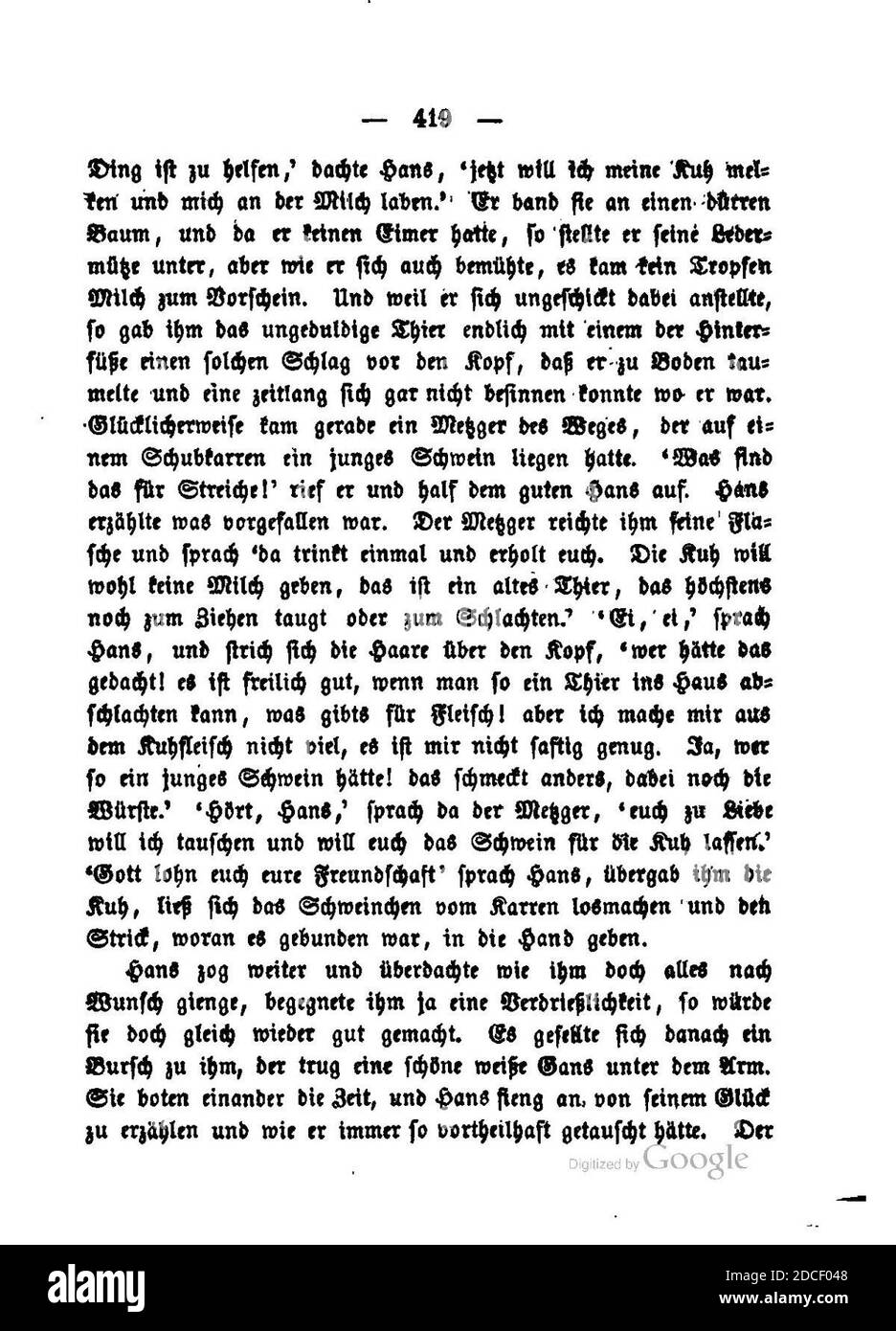 Kinder und Hausmärchen (Grimm) 1857 i 419. Foto Stock