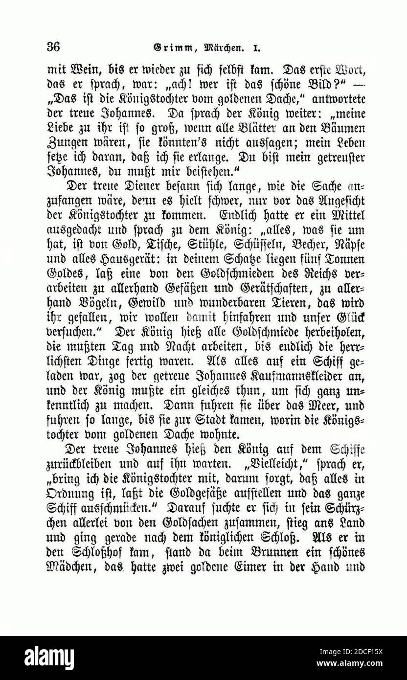 Kinder und Hausmärchen (Grimm) 1894 i 036. Foto Stock