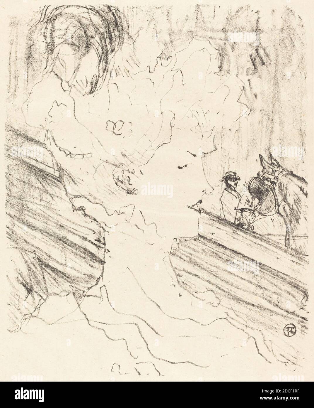 Henri de Toulouse-Lautrec, (artista), francese, 1864 - 1901, Emilienne d'Alençon, Ritratti di attori e Attrici, (serie), 1896, litografia in nero Foto Stock