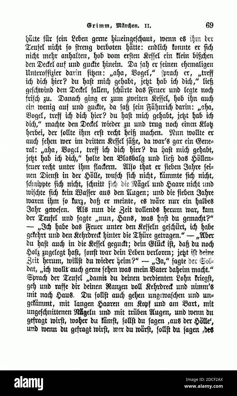 Kinder und Hausmärchen (Grimm) 1894 II 069. Foto Stock