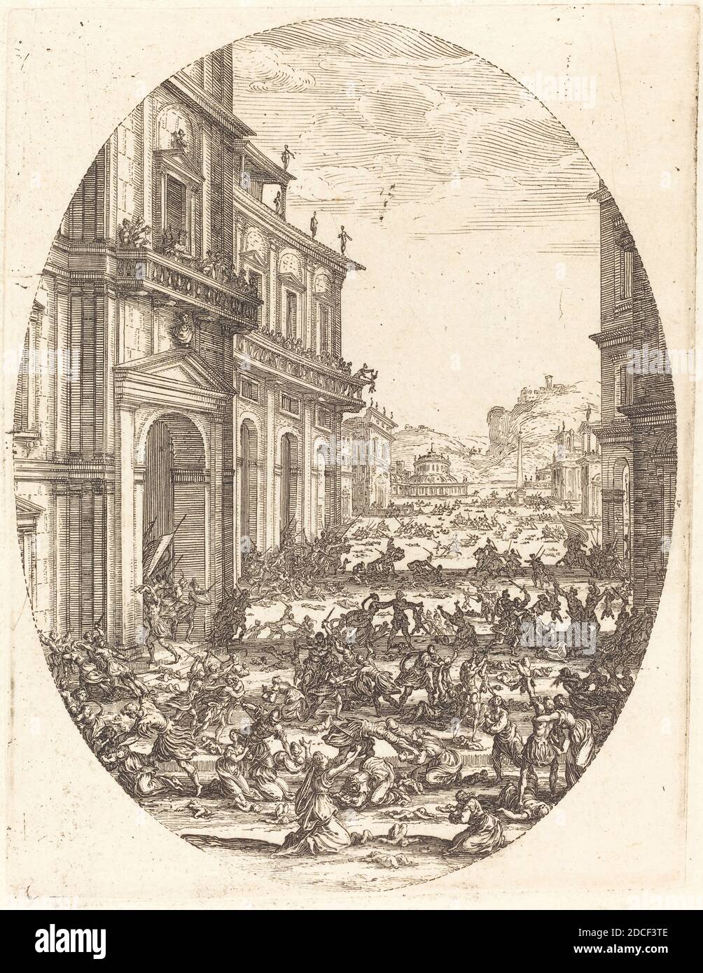 Jacques Callot, (artista), francese, 1592 - 1635, il massacro degli Innocenti, c.. 1618/1620, acquaforte Foto Stock